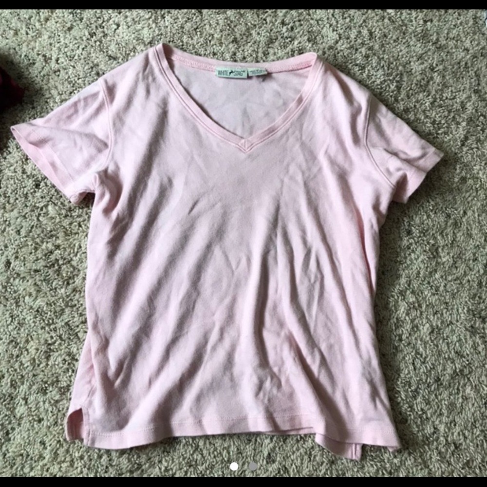 Baby pink v neck